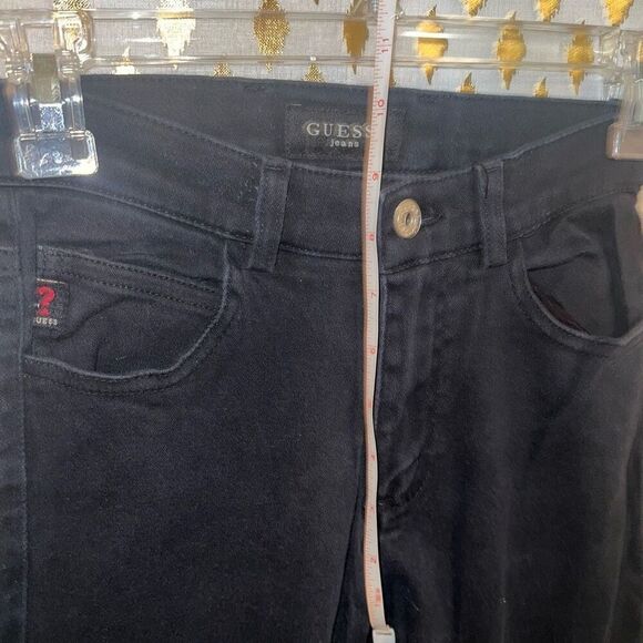 Vintage 90s GUESS jeans black size 24 XS - Picture 5 of 8